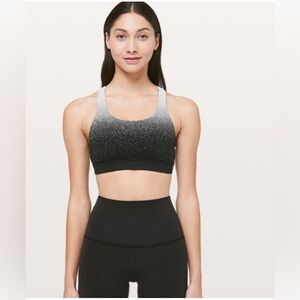 Lululemon | 🦄 NWT Jacquard Ombre White Black Speckle Energy Bra | L | Luxtreme